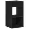 vidaXL Nattbord med skuff svart eik 35x34x66,5 cm