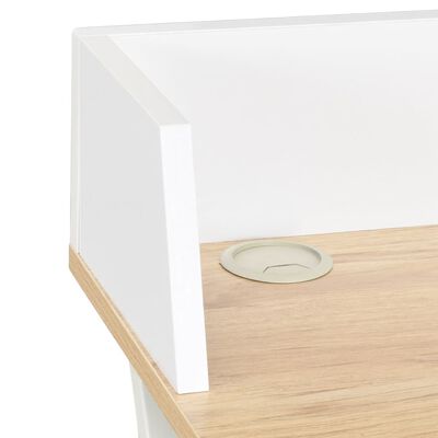 vidaXL Skrivebord hvit og naturell 80x50x84 cm