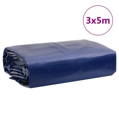 vidaXL Presenning blå 3x5 m 650 g/m²