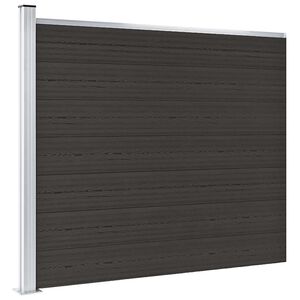 vidaXL Gjerdepanel WPC 175x146 cm svart