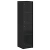 vidaXL Highboard med glassd&oslash;rer svart 35x37x142 cm