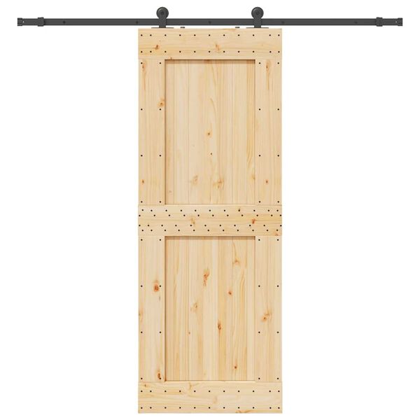 vidaXL Skyved&oslash;r med monteringstilbeh&oslash;r 85x210 cm heltre furu