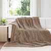 vidaXL Kastepledd 6 pcs Kamel 240 x 220 cm Fleece