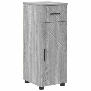 vidaXL Baderomsskap Gr&aring; Sonoma 30 x 35 x 80 cm Konstruert tre & Metall