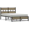 vidaXL Sengeramme i metall uten madrass sonoma eik 120x200 cm