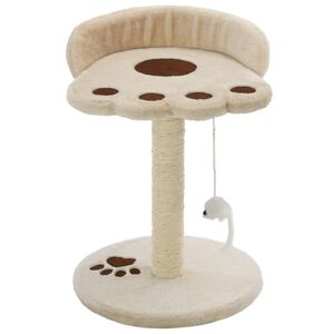 vidaXL Kloretre med klorestolpe i sisal 40 cm beige og brun