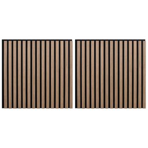 vidaXL Veggpaneler 2 pcs Brun 60,5 x 60 cm