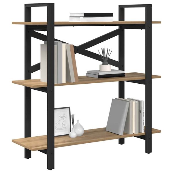 vidaXL Bokhylle Artisan Eik 100 x 33,5 x 102 cm Konstruert tre