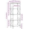 vidaXL Bokhylle 5 etasjer r&oslash;kt eik 59x35x171 cm konstruert tre