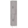vidaXL Highboard gr&aring; sonoma 34,5x34x180 cm konstruert tre