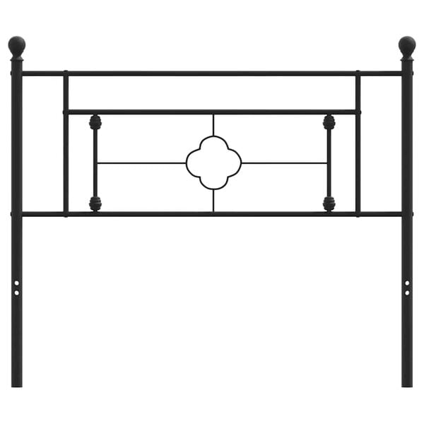 vidaXL Utskiftbar sengegavl i metall svart 107 cm