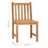 vidaXL 7-delers hagespisesett 120x70 cm heltre teak