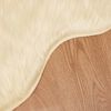 vidaXL Faux Skinnmatte Tafalla Krem 80 x 120 cm Polyester