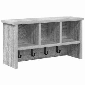 vidaXL Vegghengt kleshenger Veggmontert Gr&aring; Sonoma 50 x 16 x 26 cm
