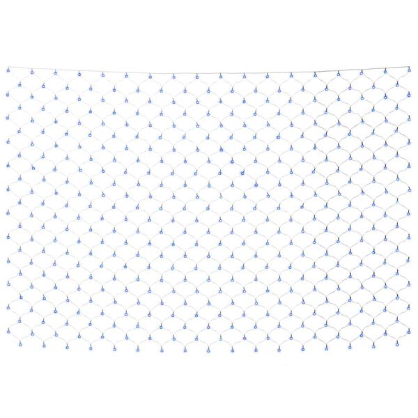 vidaXL Julenettlys bl&aring; 3x3 m 306 lysdioder innend&oslash;rs og utend&oslash;rs