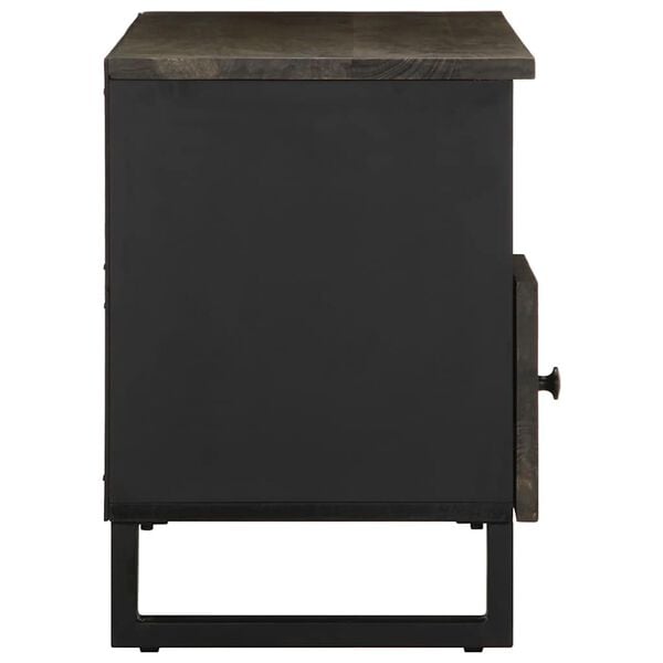 vidaXL TV-benk svart 100x33x46 cm heltre mango