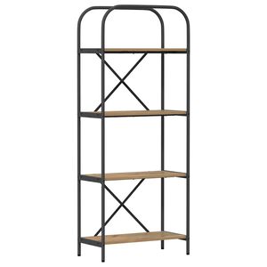 vidaXL Bokhylle 4 niv&aring;er 60 x 30 x 146 cm Konstruert tre Artisan Eik