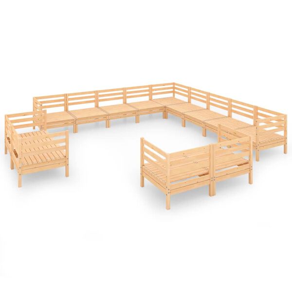 vidaXL Hagesofagruppe 13 deler heltre furu