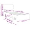 vidaXL Sengestamme med hodegjerde Brun Eik 75 x 190 cm Konstruert tre