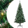 vidaXL Kunstig Forh&aring;ndsopplyst Juletre gr&oslash;nn 120 cm PVC og metall
