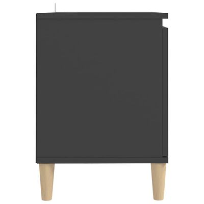 vidaXL TV-benk med ben i heltre grå 103,5x35x50 cm