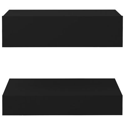 vidaXL Nattbord 2 stk svart 60x35 cm sponplate