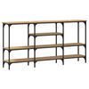 vidaXL Konsollbord artisan eik 160 x 29 x 80 cm Konstruert tre