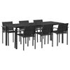 vidaXL Utem&oslash;belsett 7 pcs Svart og Anthracite Textilene