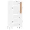 vidaXL Highboard hvit 69,5x34x180 cm konstruert tre