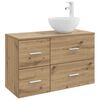 vidaXL Baderomsinnredningssett 2 pcs Artisan eik Konstruert tre