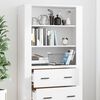 vidaXL Highboard hvit konstruert tre