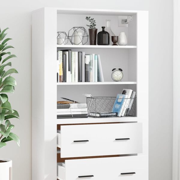 vidaXL Highboard hvit konstruert tre