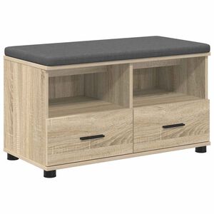 vidaXL Gangbenk Sonoma eik 80 x 38 x 46 cm Konstruert treverk og stoff