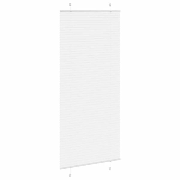 vidaXL plisségardin Hvit 85x200 cm Stoff Bredde 84,4 cm Polyester