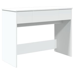 vidaXL Sminkebord med speil hvit 100x45x76 cm