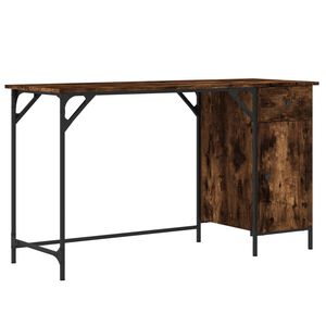 vidaXL Skrivebord r&oslash;kt eik 131x48x75 cm konstruert tre