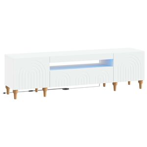 vidaXL LED TV-skap Hvit Konstruert tre