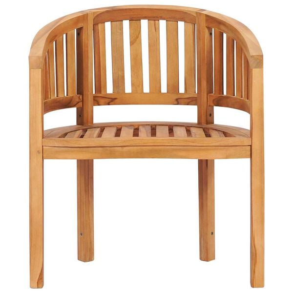 vidaXL Stol bananformet heltre teak
