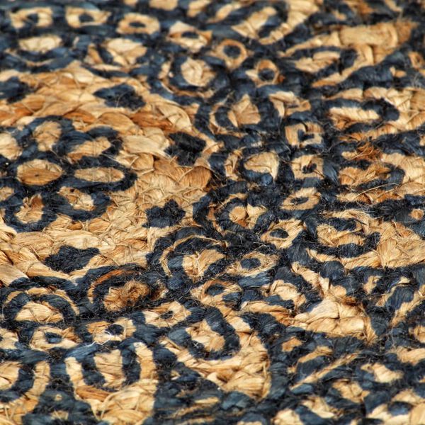 vidaXL Bordmatter 6 stk m&oslash;rkebl&aring; 38 cm rund jute