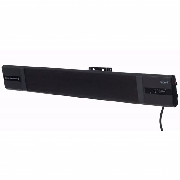 Sunred Vegg-/hengende terrassevarmer Nero 2400 W svart varme svart