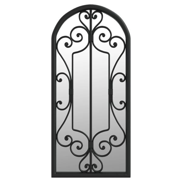 vidaXL Hagespeil svart 100x45 cm for utendørs bruk jern