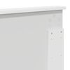vidaXL Sengestamme med hodegjerde Hvit 150 x 200 cm Konstruert tre