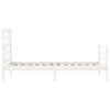 vidaXL Sengeramme med hodegavl hvit 90x200 cm heltre