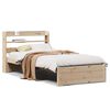 vidaXL Sengeramme med hodegavl 90x200 cm heltre furu
