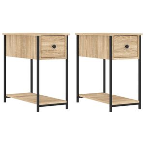 vidaXL Nattbord 2 stk sonoma eik 30x60x60 cm konstruert tre