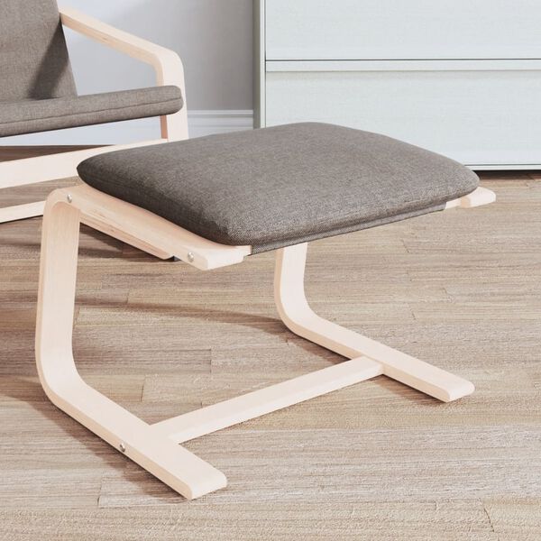 vidaXL Fotskammel gr&aring;brun 51x41x40 cm stoff