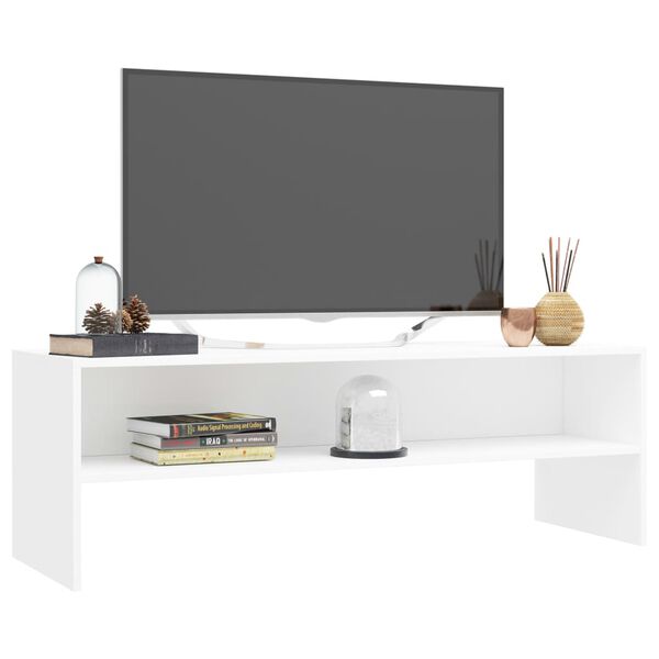 vidaXL TV-benk hvit 120x40x40 cm konstruert tre
