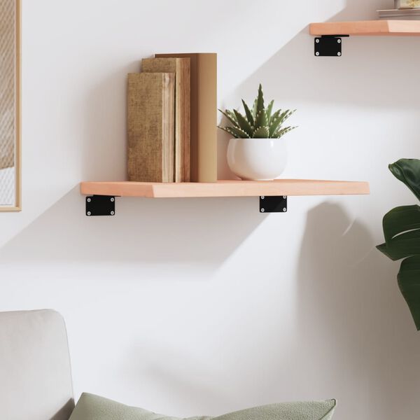 vidaXL Vegghylle 40x20x2 cm ubehandlet heltre eik