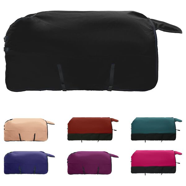 vidaXL Hestepledd M&oslash;rk Gr&oslash;nn og Svart 125 cm Polyester