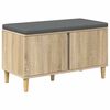 vidaXL Gangbenk Sonoma eik 80 x 38 x 46 cm Konstruert treverk og stoff